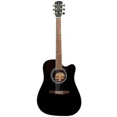 Six String Alvarez AD60SC Guitar Blk Acoustic-Electric Right Handed