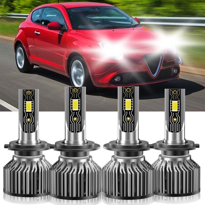 For Alfa Romeo Mito 2013-2016 H7+H7 LED Headlight Bulbs White High Low Beam
