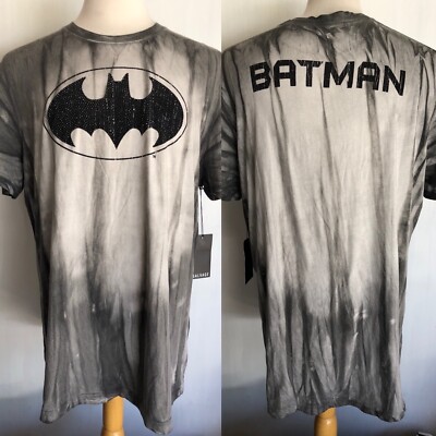 BATMAN x SALVAGE (2009) Official Men's LIMITED EDITION Bedazzled T-Shirt Sz 2XL