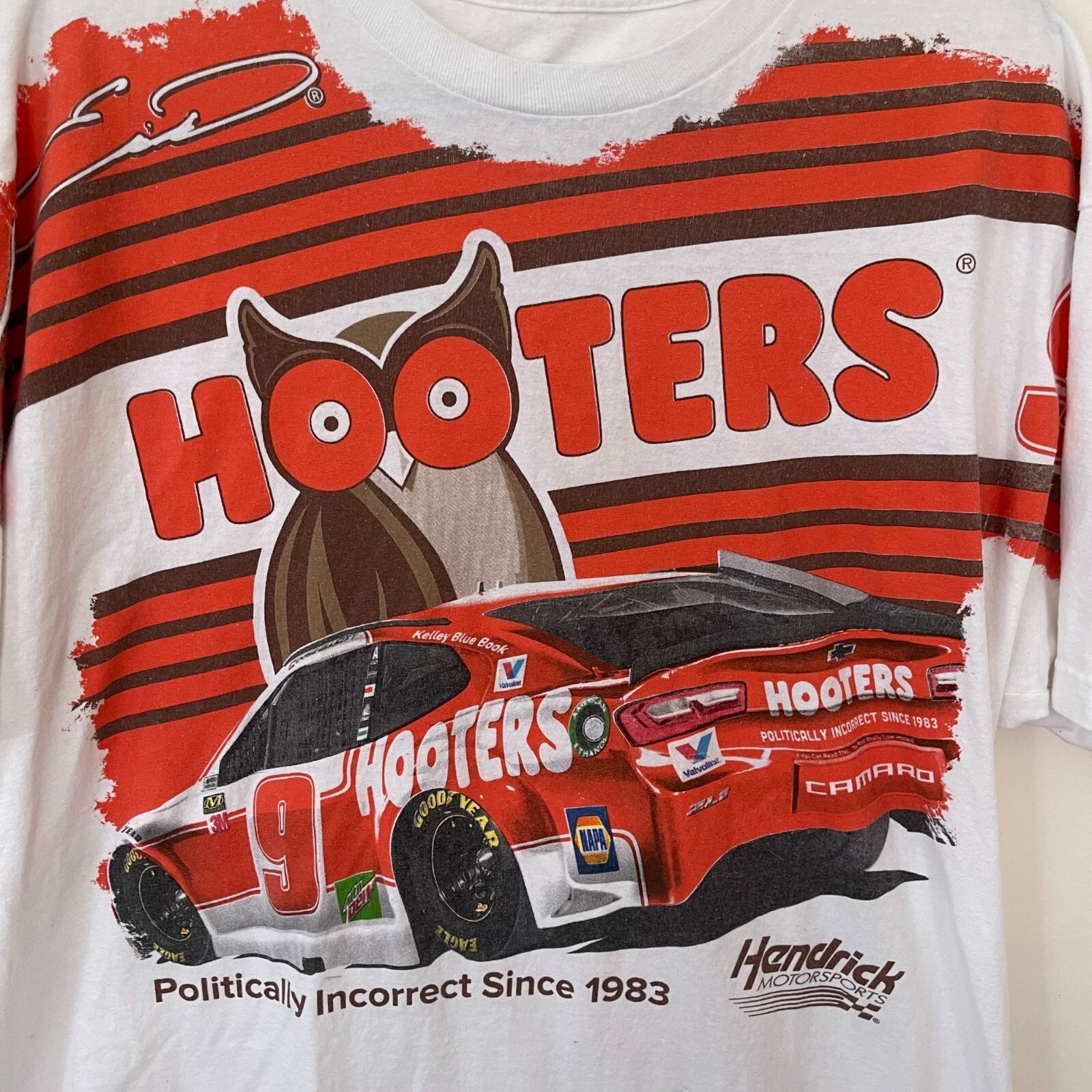 Hooters NASCAR T-Shirt XL - Politically Incorrect Since 1983 Hooters NASCAR T-Shirt XL - Politically Incorrect Since 1983