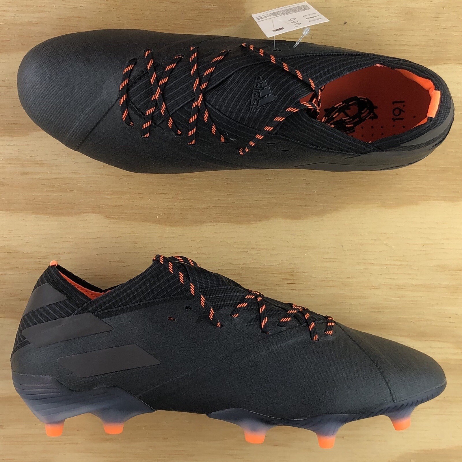 Adidas Nemeziz 19.1 FG Triple Black Orange Futbol Soccer Cleats EH0830 Size  11: купить с доставкой из США, цена 13 656 руб - (264918856279)