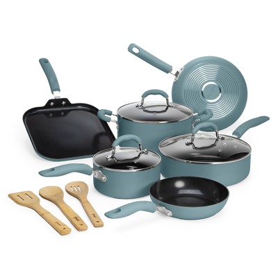 Goodful Ceramic Nonstick Pots and Pans Set, Premium Ceramic Coating Made with...