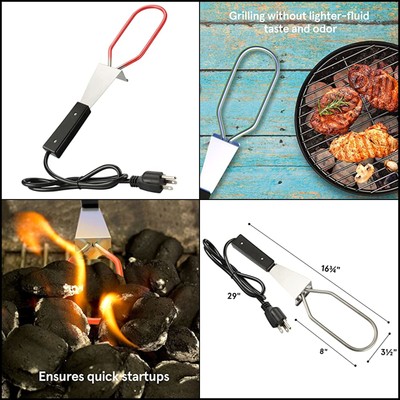 600W Electric Charcoal Fire Lighter For BBQ Grill Smoker 29 Inch Cord, FREE SHIP