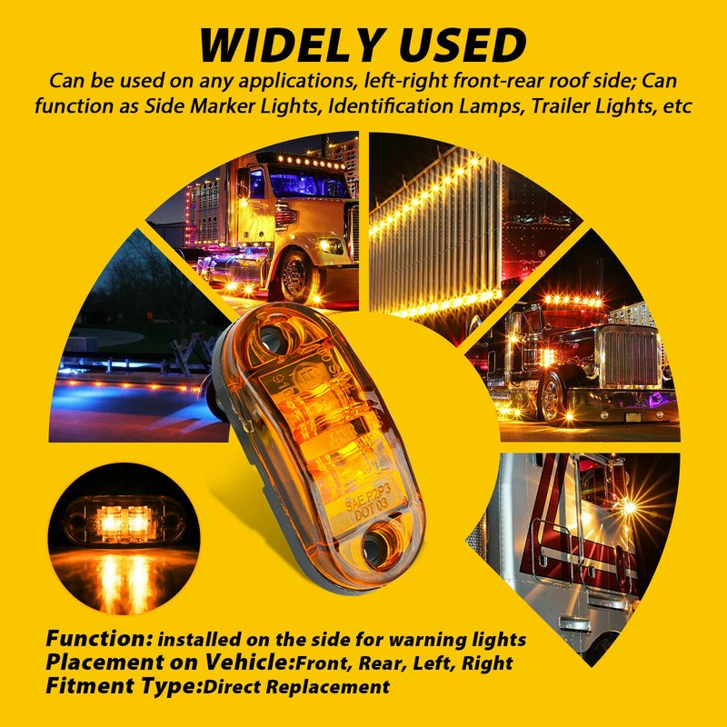 6X LED Arrow Signal Light Tail Brake Reverse Side Marker Truck Trailer Camper RV