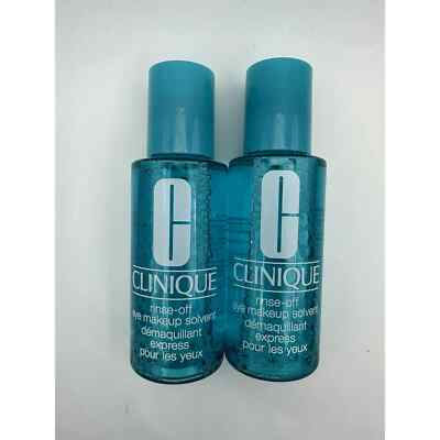 Lot of 2 Clinique Rinse off Eye Makeup Solvent  60ml* 2 = 120ml / 4 oz total