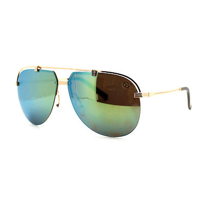 Rimless Pilot Sunglasses Oversized Metal Top Unisex Fashion