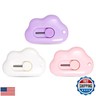 Fengek 3 Pcs Mini Retractable Utility Knife Cloud Pocket Box Cutters Plastic Letter Opener Slide Open with Keychain Hole for Box Letter Envelope, Cloud Shape (Multicolor A)