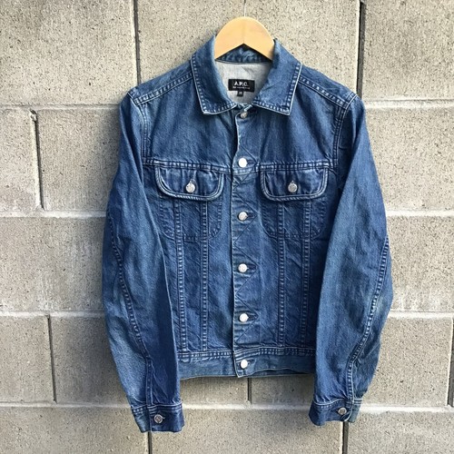 【A.P.C】FEMME 3rd DENIM JKT Vintage wash A.P.C. APC Rue madame Paris blue denim button up trucker