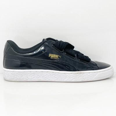 

Puma Womens Basket Heart Patent 363073 01 Черная повседневная обувь Кроссовки Размер 6.5, Черный, Basket Heart Patent