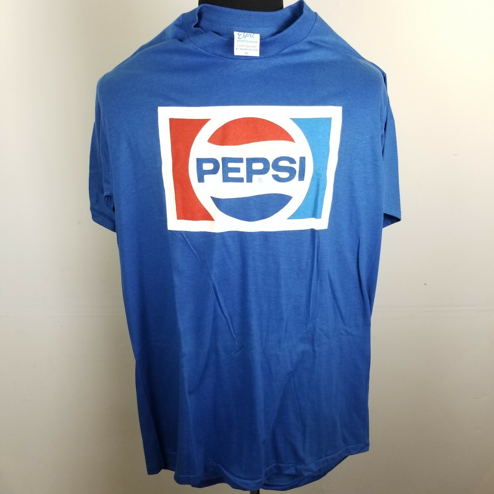 NOS Vintage 1970s Pepsi Logo Shirt Paper Thin Cola Size XL