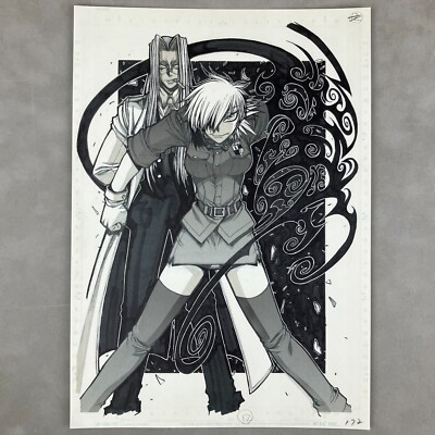 GAHO-SHOP Hellsing Seras & Integra Limited Duplicate Manga Manuscript Page Japan