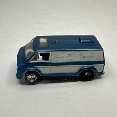 Vintage TYCO  Blue /White Van-tastic HO Slot Car Rare Curve Hugger Motor As Is
