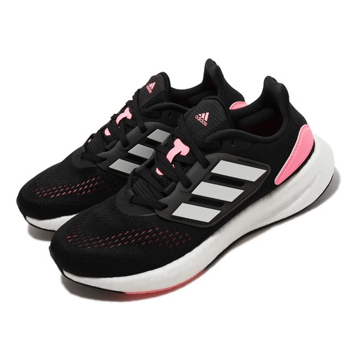

Adidas Pureboost 22 W Черный Белый Розовый Женская спортивная обувь для бега Sneaker HQ1458, Pureboost 22 W