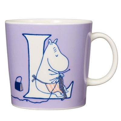 Moomin Mug Cup ARABIA 0.4L Alphabet Collection L Brand New