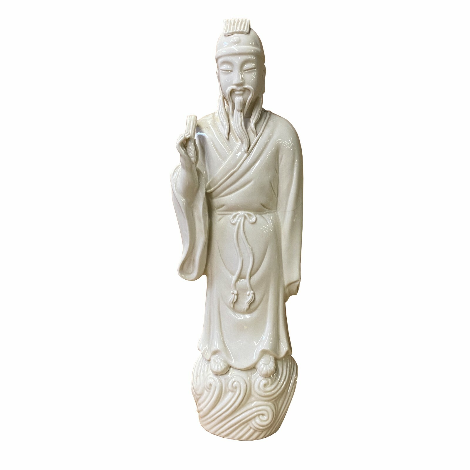 Chinese Off-white Porcelain Old Man Dressing Figure ws1667S Chinese Off-white Porcelain Old Man Dressing Figure ws1667S
