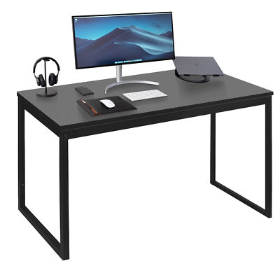 47'' Modern Laptop Computer Desk Office Table PC Laptop Study Writing Desk Black 