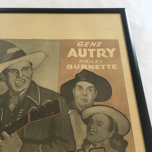 Tumbling Tumbleweeds Lobby Movie Card Window Size Republic 1944 Vintage Framed