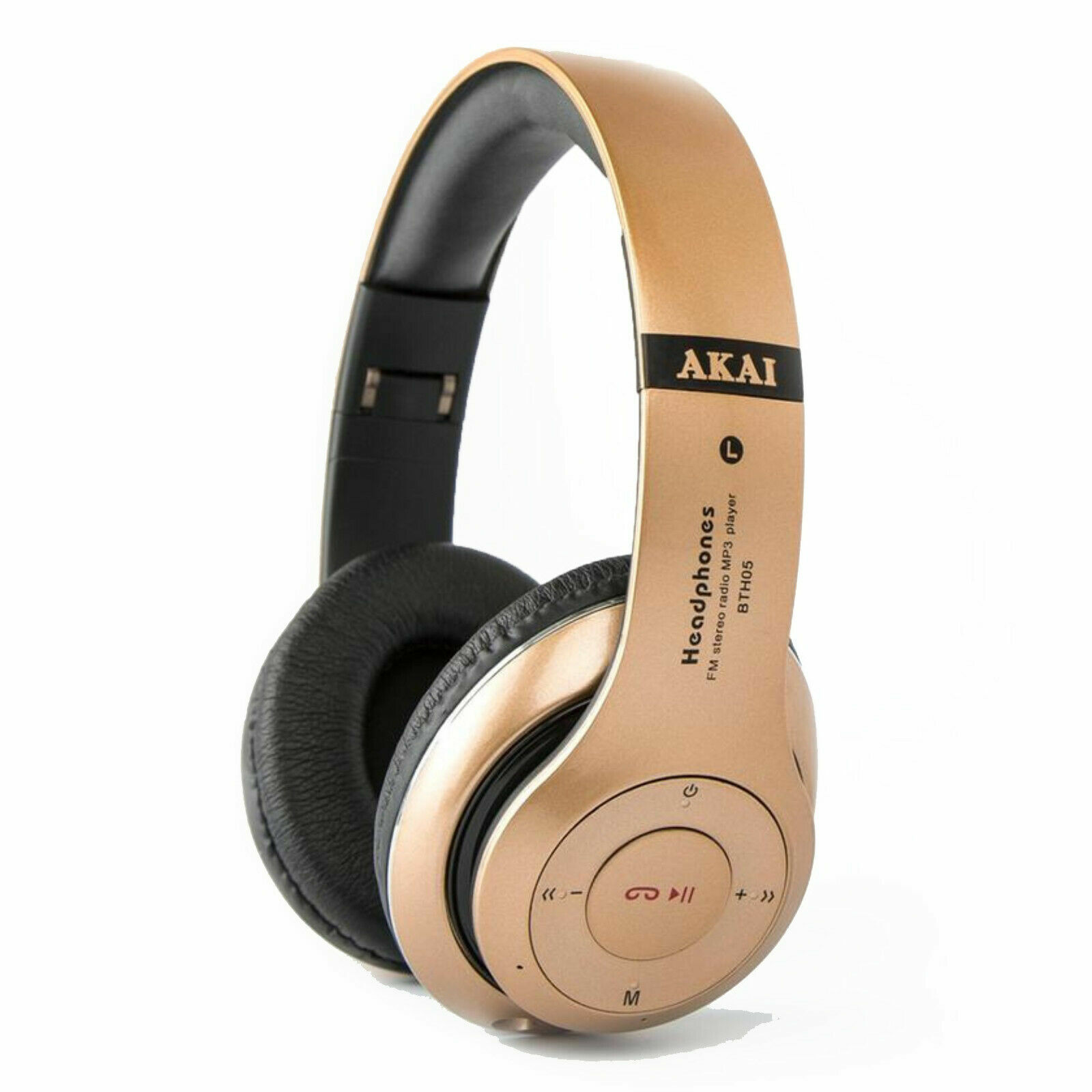 Akai BTH05 Bluetooth Stereo Headphones FM Radio Micro SD MP3 Player