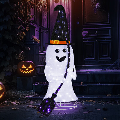 4ft Ghost 100LED Glowing Lighted Outdoor HalloweenDecorations Horror Party Decor