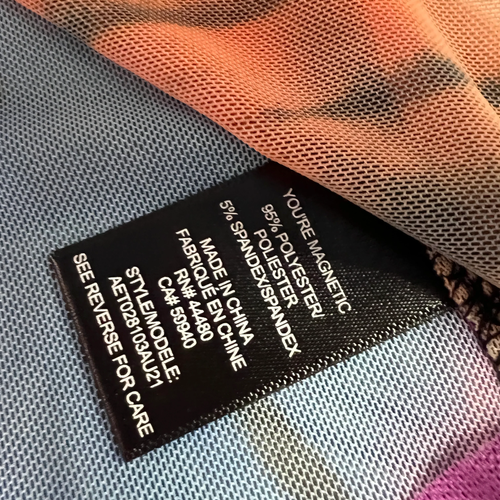 AFRM Zadie Turtleneck Pullover w/Thumb Holes Women's S Blue Halo Placement AET02