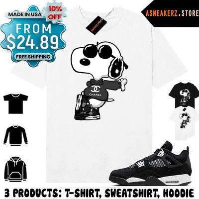 Shirt To Match Jordan 4 White Thunder Sneaker Matching Tee Joe Cool Fly S Dog