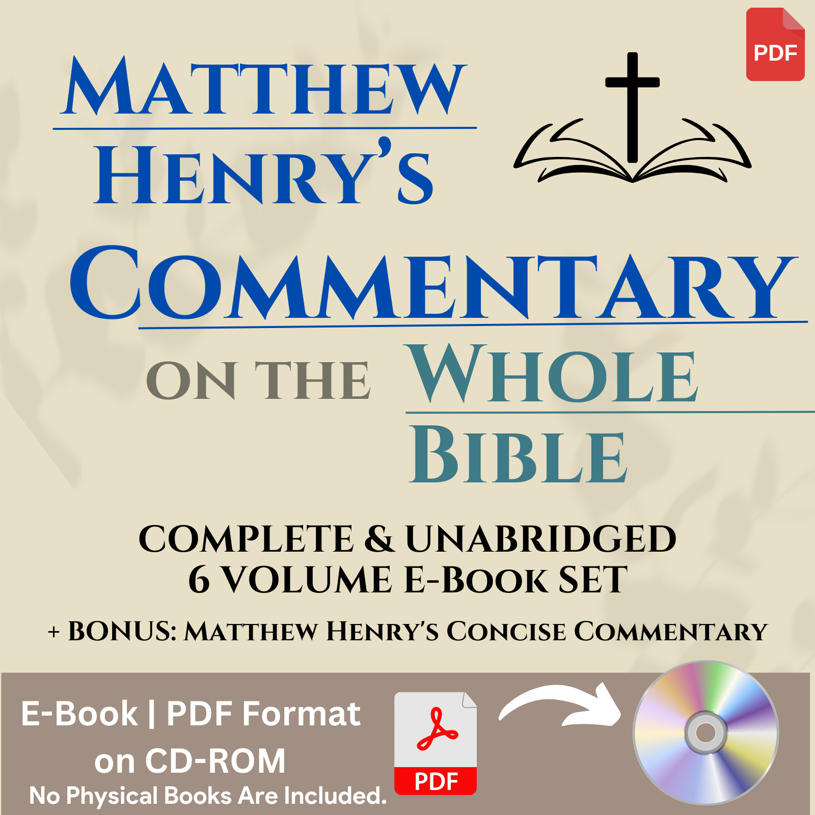 Matthew Henrys Complete Commentary Whole Bible (ALL 6 VOLUMES) PDF