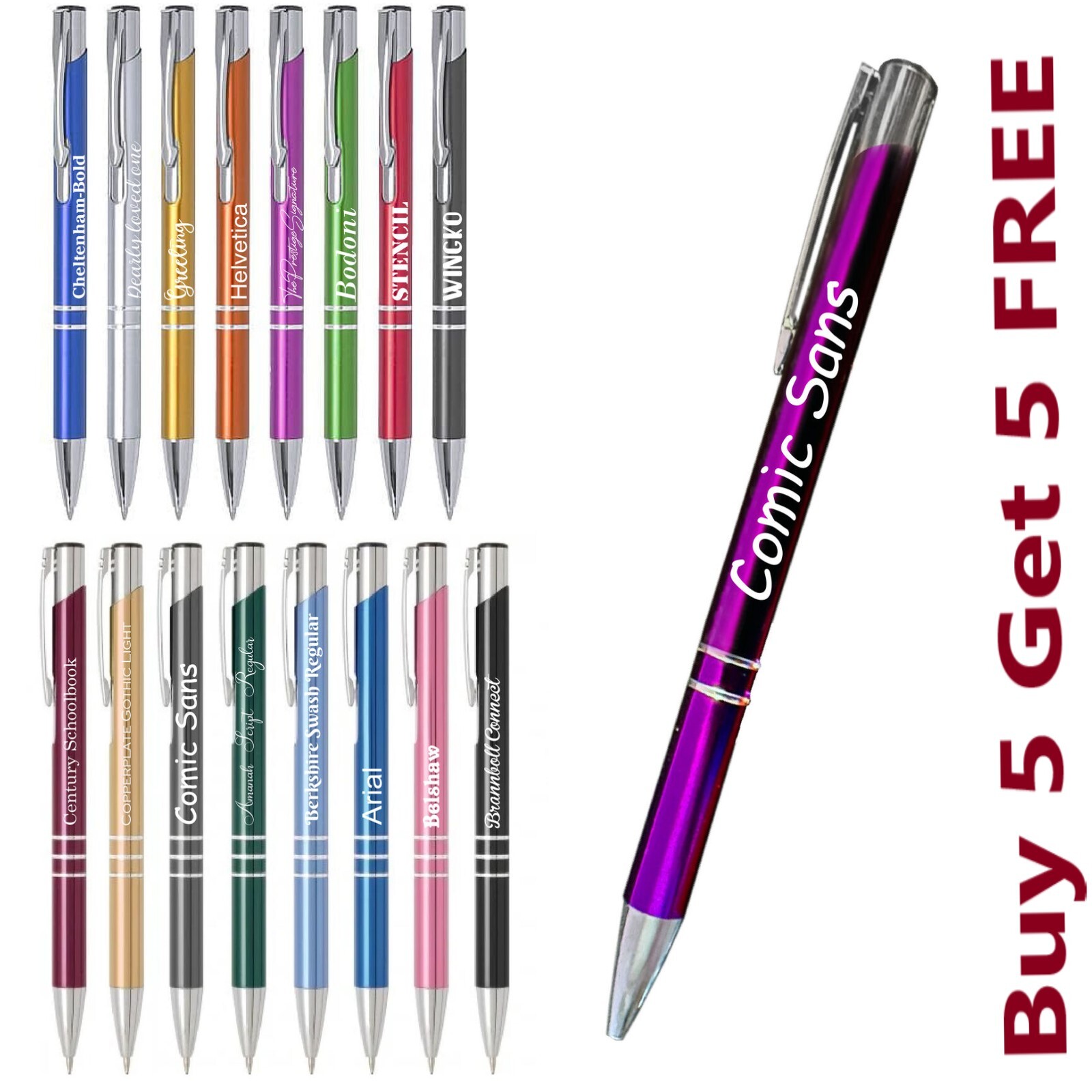  Personalised Your Message Top Quality Laser Engraved Gift Promotional Pen