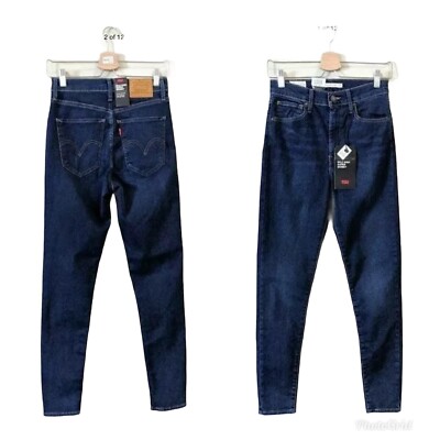 Levis Jeans Womens 24 Blue Sculpt Curvy Skinny Dark Wash Cowgirl Western 
