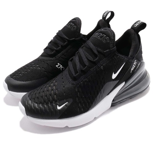 

Nike Air Max 270 GS Black White Kids Women Casual Lifestyle Shoes 943345-001, Черный, Air Max 270 Gs