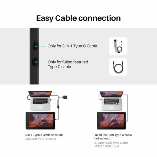 HUION KAMVAS 16 2021 Graphics Drawing Tablet 120% sRGB 15.6 inch 