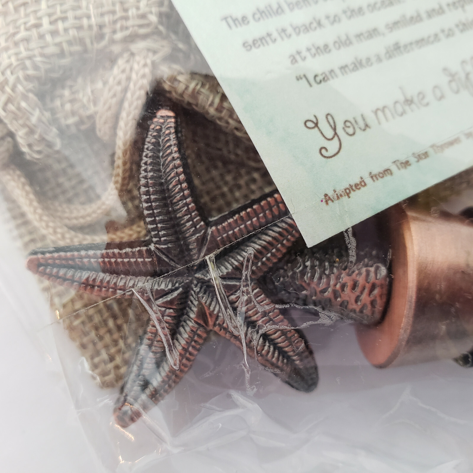 Ink Fish & Co Bronze Starfish Wine Bottle Stopper