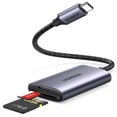 UGREEN Card Reader SD4.0 312Mb/S USB-C to SD Microsd TF Memory Card Adapter