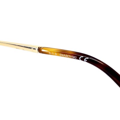 Pre-owned Swarovski Sunglasses Sk 266 32g Authentic In Brown