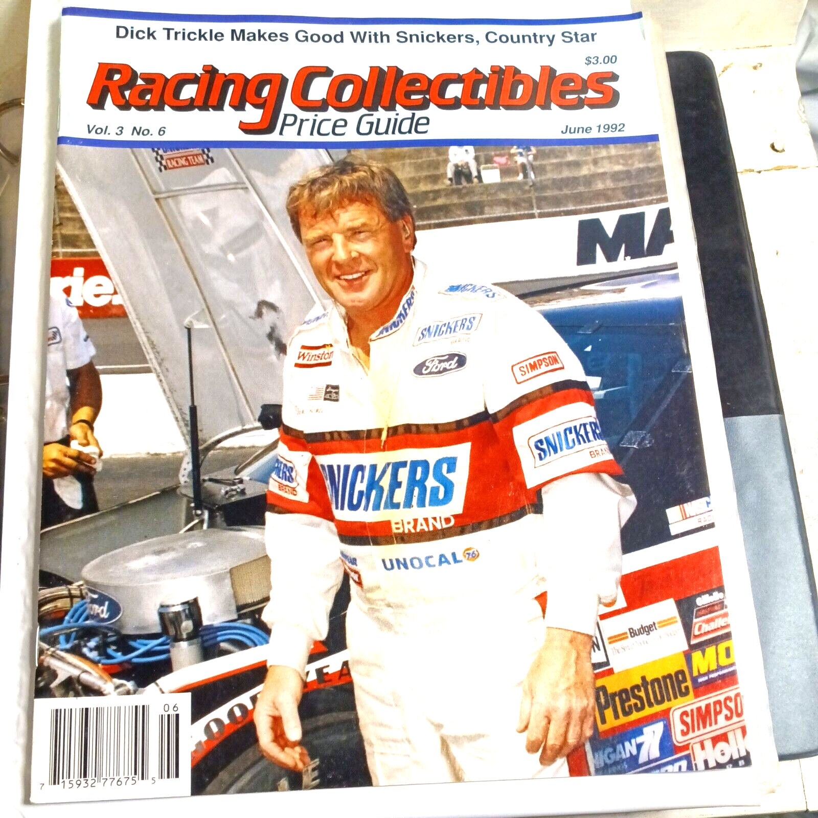 3/6 Racing Collectibles price Guide June 1992 Dick Trickle on