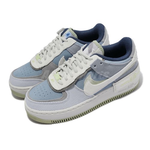 Женская повседневная обувь Nike Wmns AF1 Shadow Boarder Blue White Corduroy DQ5075-411