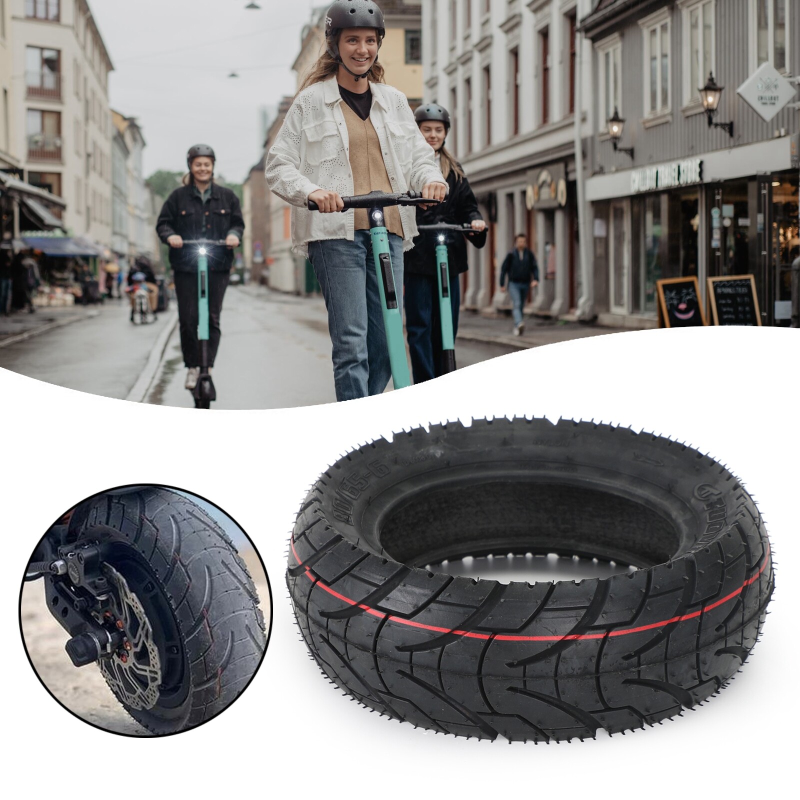 10"electric scooter 10x3.0 80/65-6 tire + inner tube For Zer