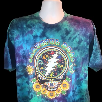 Liquid Blue Grateful Dead Space Your Face Graphic Tee Shirt NWOT Mens SZ XL