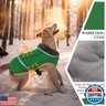 QBLEEV Warm Dog Coat Reflective Dog Jacket, Waterproof Dog Winter Coat Turtleneck Dog Clothes for Cold Weather, Thick Fleece Dog Snowsuit Christmas Dog Vest Pet Apparel for Small Medium Large Dogs S