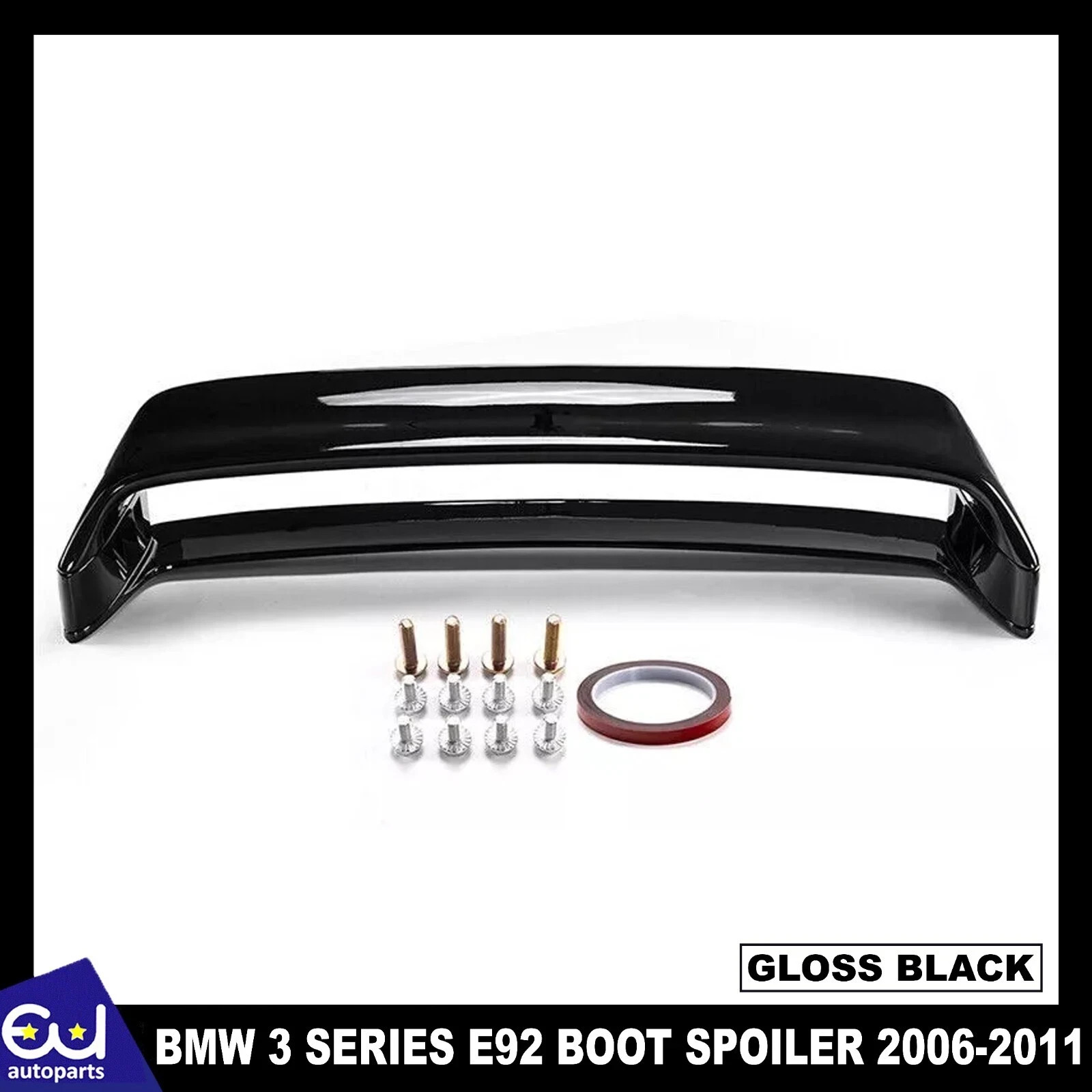 REAR BOOT SPOILER WING LIP FOR BMW 3 SERIES E92 2006-2011 HIGH KICK GLOSS BLACK