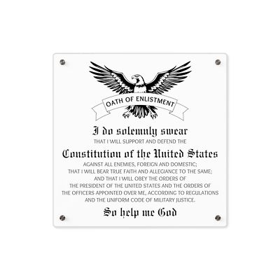 Oath Of Enlistment Acrylic Wall Art Panels
