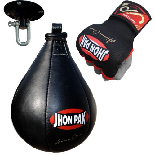 JP Cowhide Leather Speed Ball Boxing MMA Muay Thai Training Punching bag Swivel