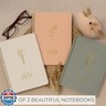 ZICOTO Aesthetic Spiral Notebook Set of 3 For Women - Cute College Ruled 8x6 Journal/Notebook with Large Pockets And Lined Pages - Perfect Supplies to Stay Organized at Work or School