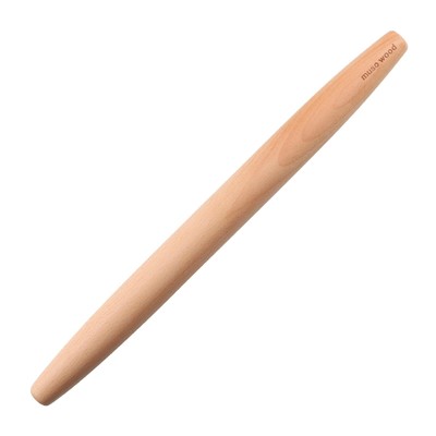 Wooden French Rolling Pin for Baking Beech Wood Tapered Rolling Pin for Fonda...