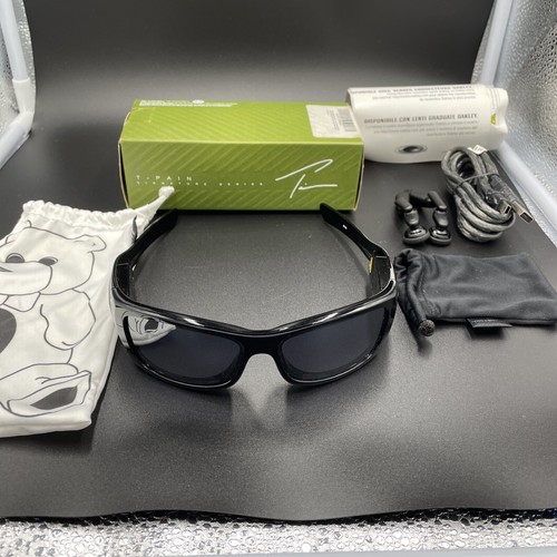 Pre-owned Oakley T-pain Split Thump Polished Blk W Blk Iridium 1gb