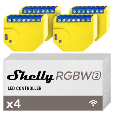 Shelly RGBW2 | WiFi Smart Remote Control for RGBW Led Strips | Home Automatio...