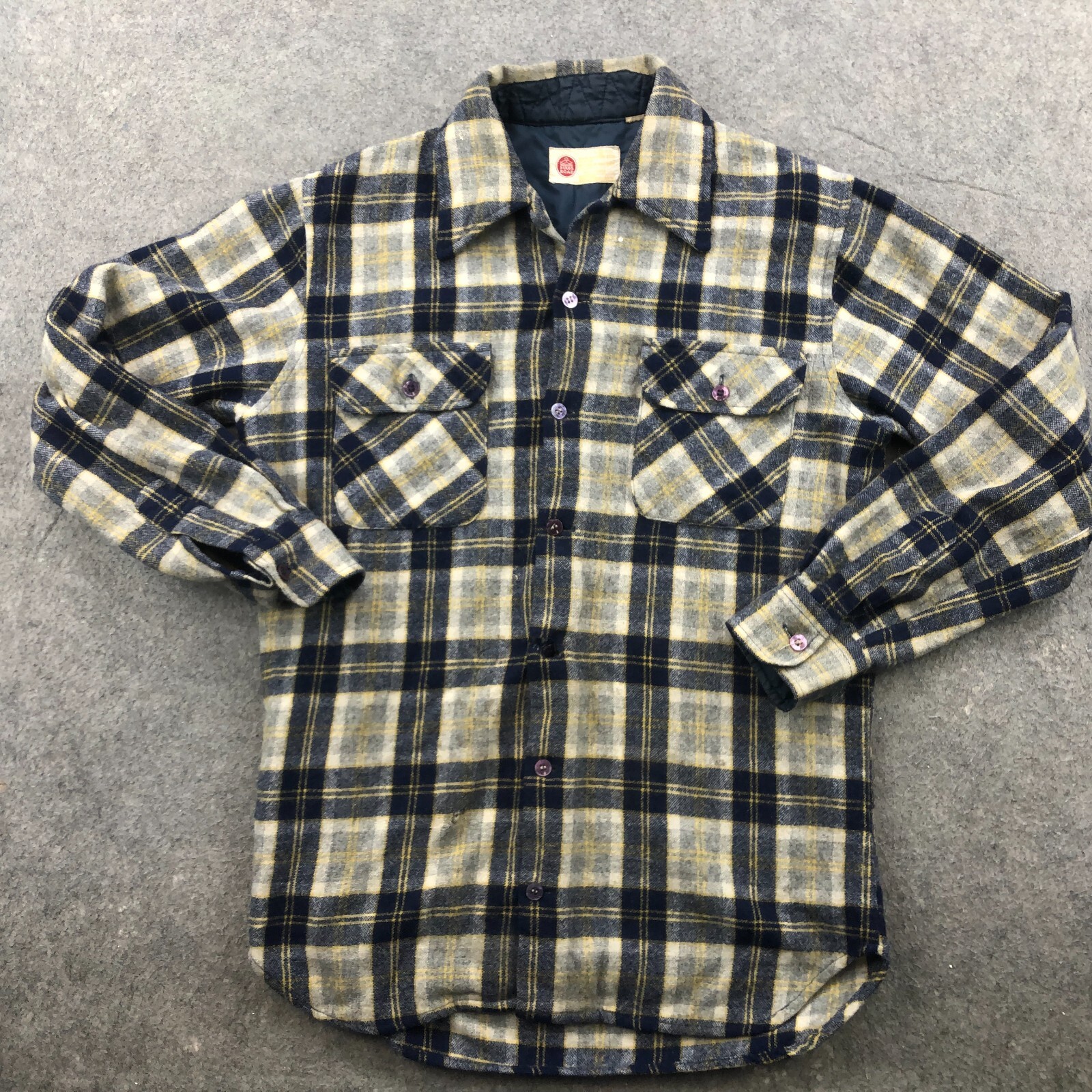 70s Vintage Sears KingsRoad スラックス Vintage Sears Kings Road Shirt Mens Medium Green Polyester