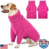 Queenmore XXL Dog Sweater, Dog Sweaters for Large Dogs Girl or Boy, Dog Christmas Sweaters XXL, Winter Big Dog Sweatshirt Knitwear, Pet Chunky Warm Coat for Small Medium Size Dogs, Fuchsia XXL