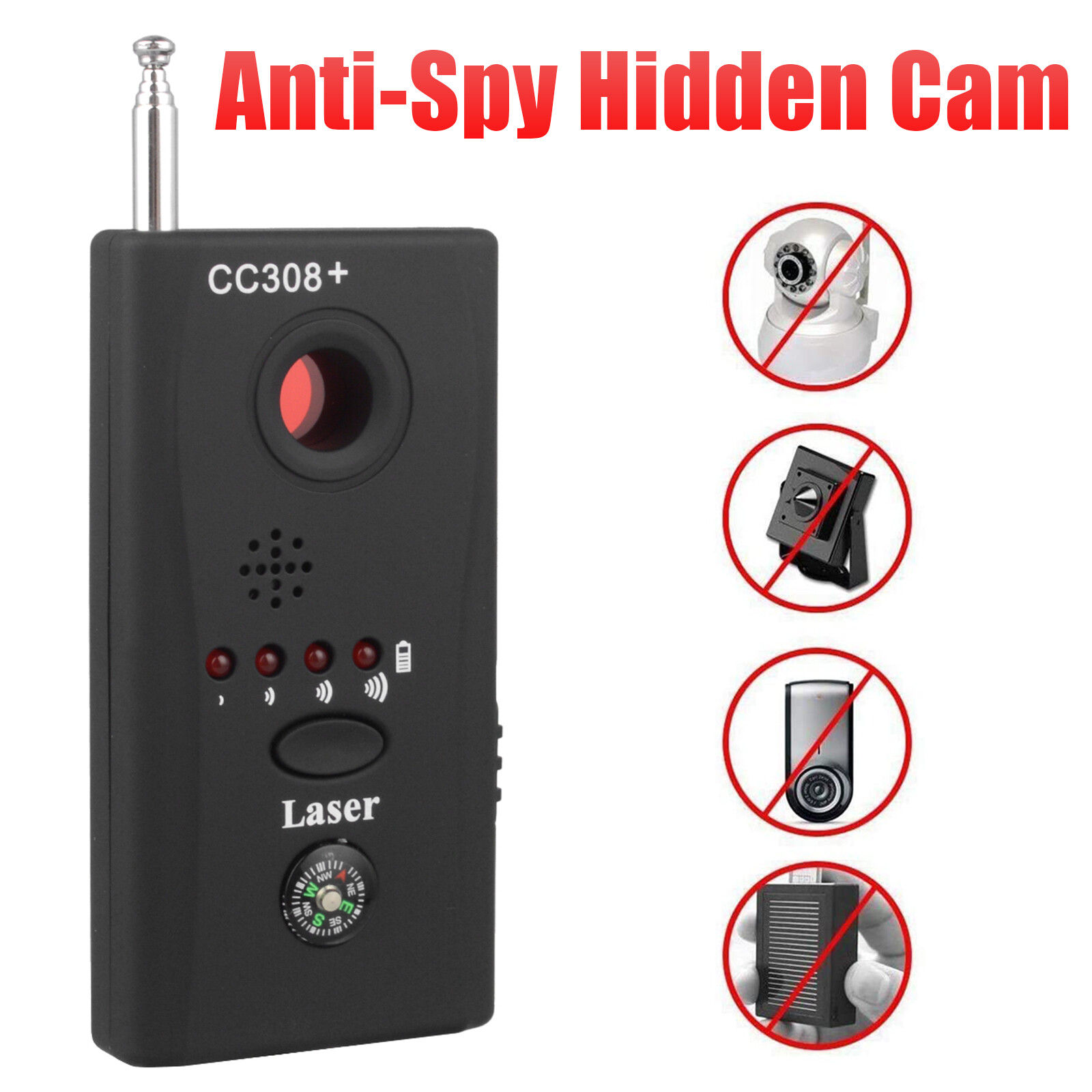 Anti Spy Hidden Camera Finder Detector K18 Bug security Camera Detector RF Audio