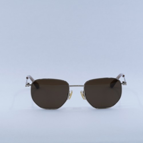 Pre-owned Bottega Veneta Bv1301s 002 Rose Gold/brown 50-19-145 Sunglasses
