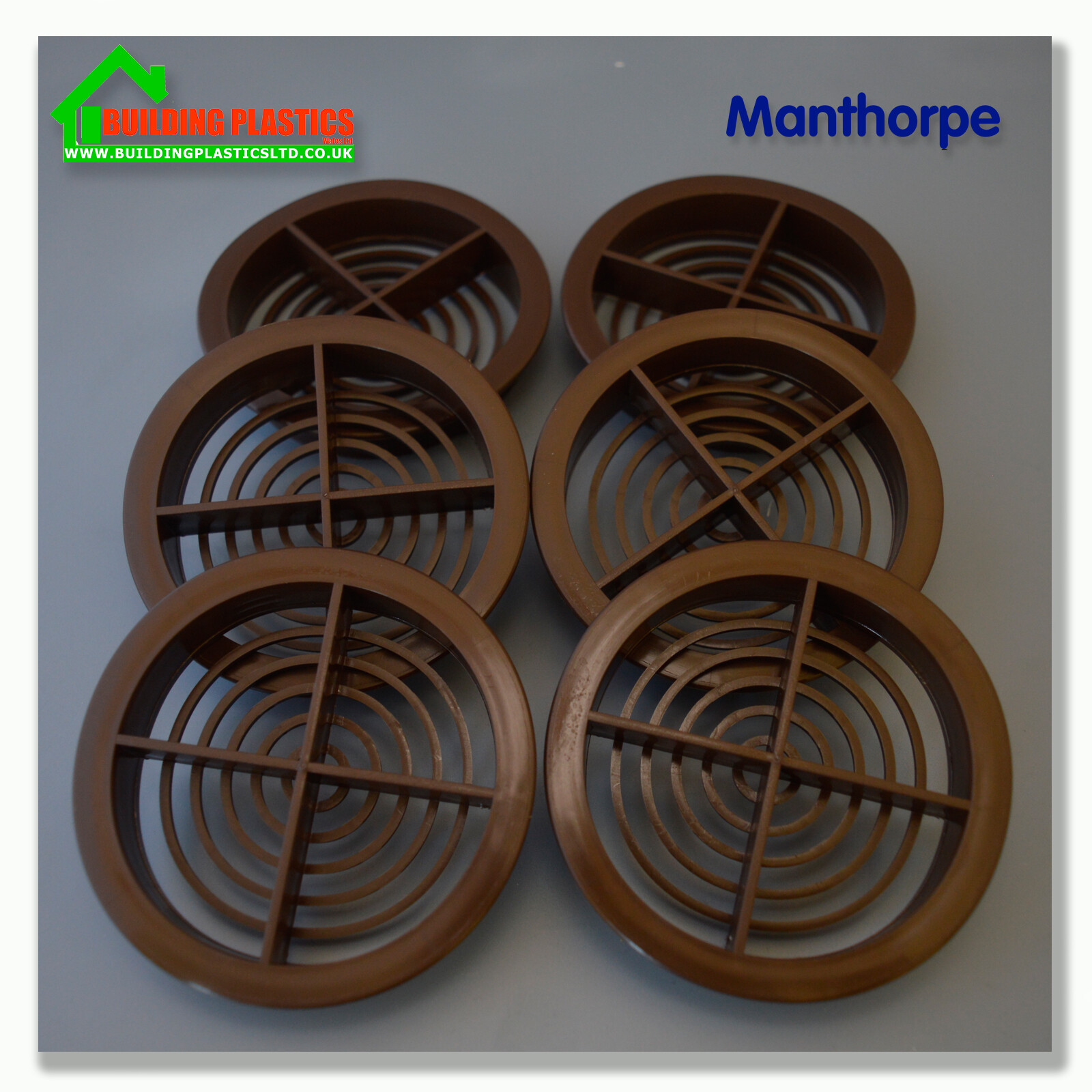 BROWN 70mm SOFFIT ROOF AIR VENT UPVC/Soffit Board Eaves Disc